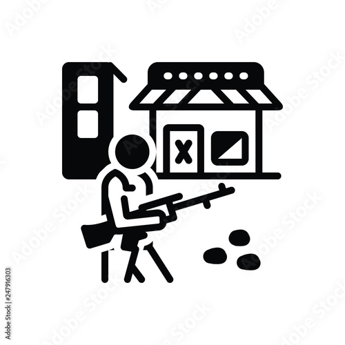 Black solid icon for curfew 