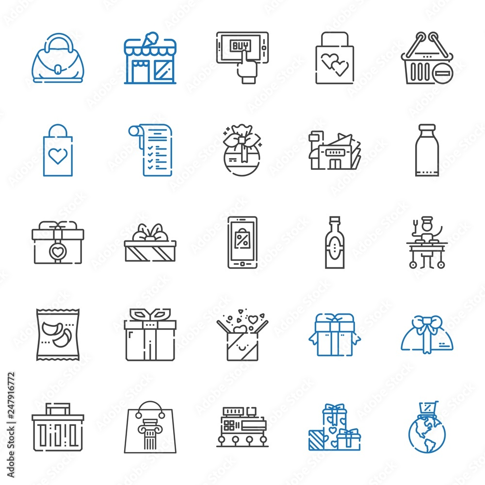 shopping icons set shopping icons set