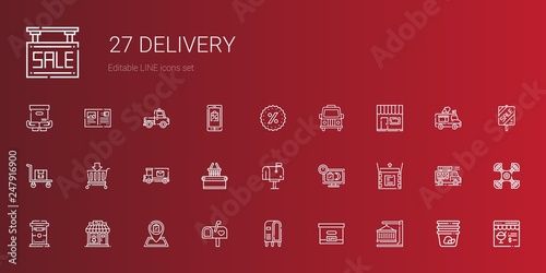delivery icons set