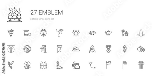 emblem icons set