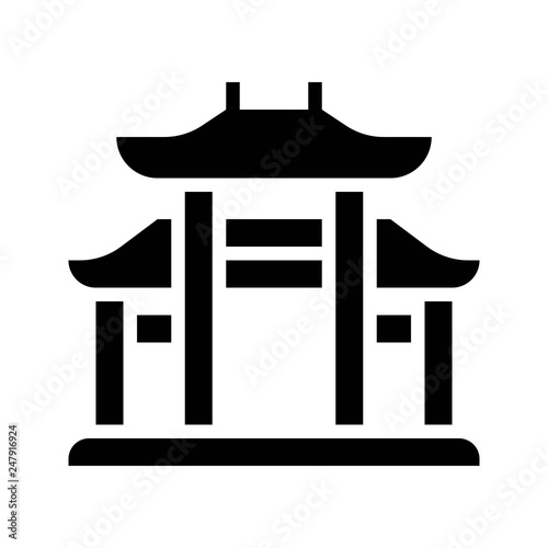 Chinese architectural arch vector, Chinese lunar new year solid style icon