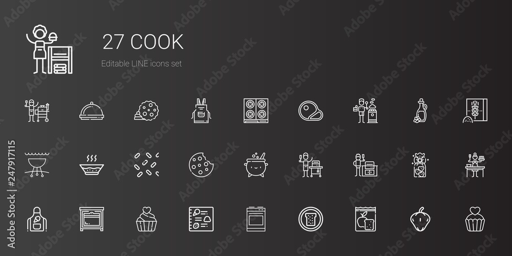 cook icons set cook icons set