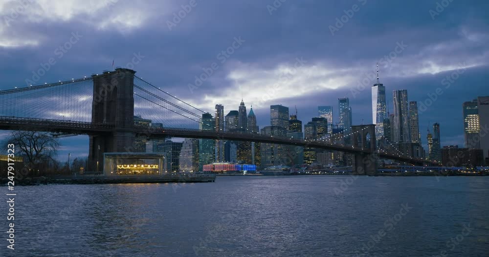 View of Manhattan New York City and Brooklyn bridge United States of America View of Manhattan New York City and Brooklyn bridge United States of America