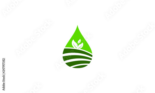 Our combination water & ground logo design template. Awesome a water & ground logo. A water & ground logotype.