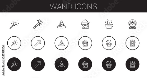 wand icons set