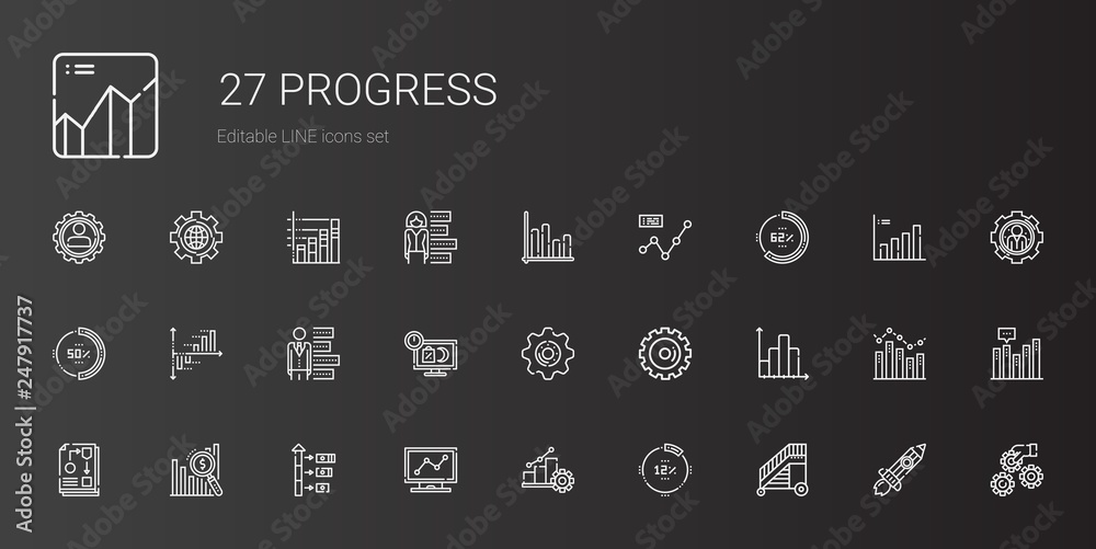 progress icons set progress icons set