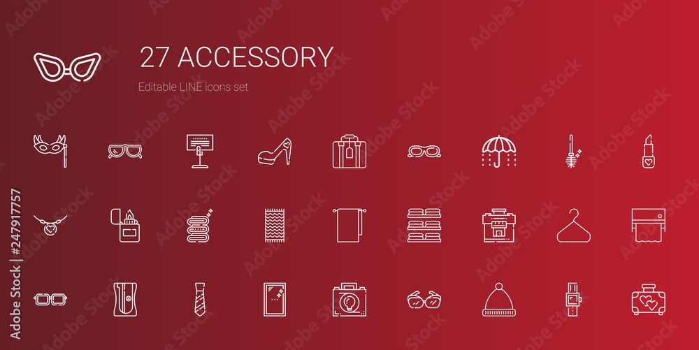 accessory icons set