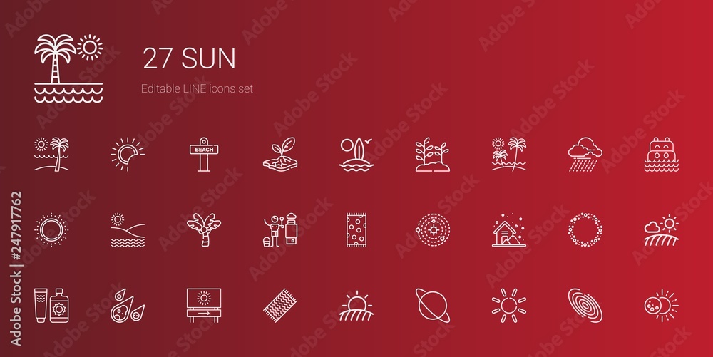 sun icons set sun icons set