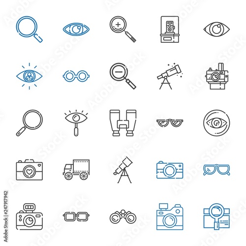 optical icons set