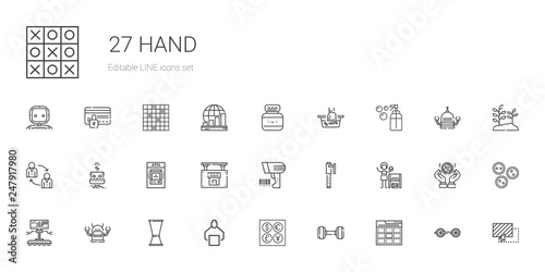 hand icons set