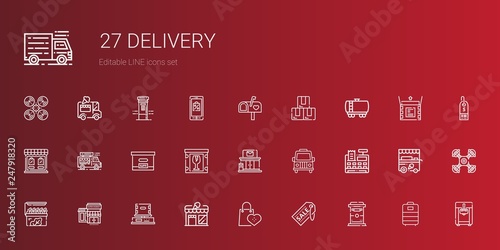 delivery icons set