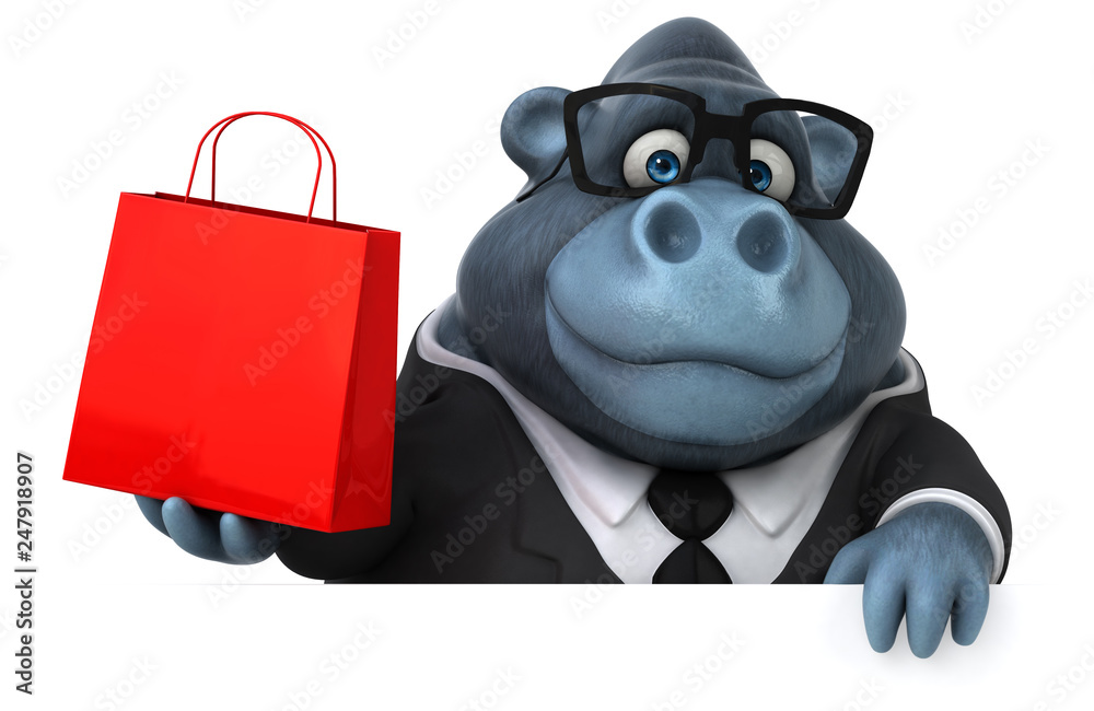 Fun gorilla - 3D Illustration Fun gorilla - 3D Illustration