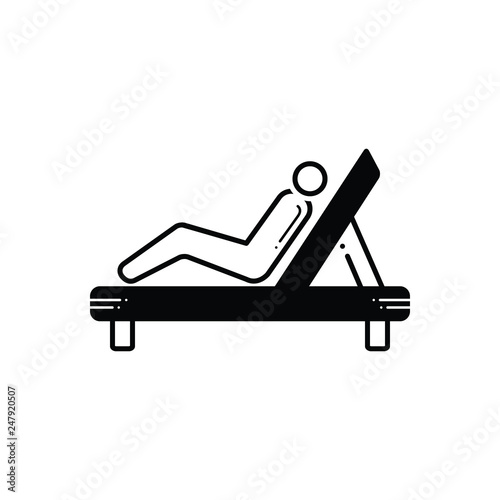 Black solid icon for resting 
