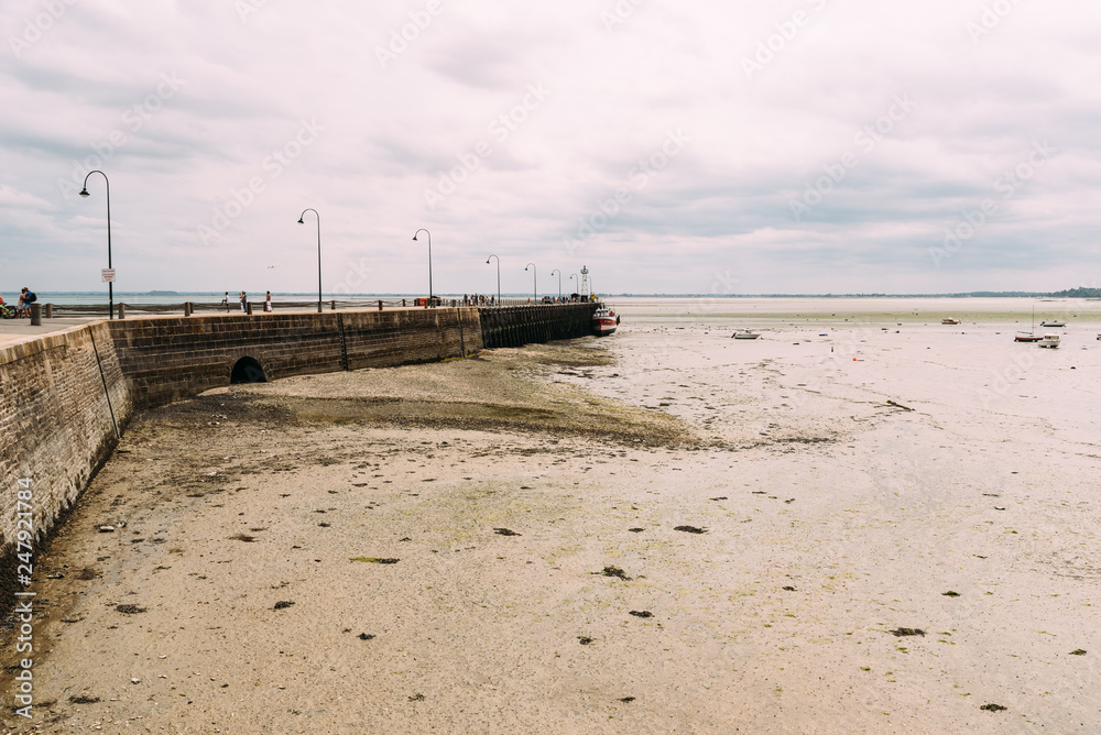 The harbour of Cancale with low tide