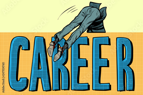 career jump. businessman business