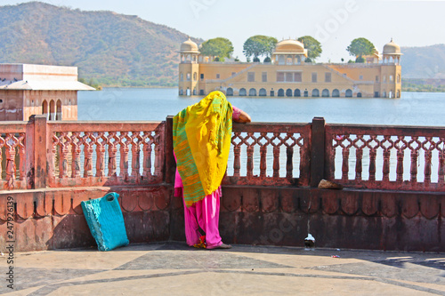 Water Palace (Jal Mahal) in Man Sagar Lake. Jaipur, Rajasthan, India. 18th Century. The palace Dzhal-Mahal. photo