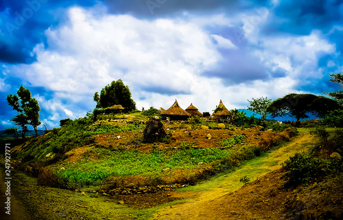 Фотография Traditional Konso tribe village in Karat Konso, Ethiopia