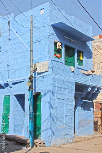Fotografie Blue Houses Of The Hindu Brahmin Caste, Jodhpur, Rajasthan