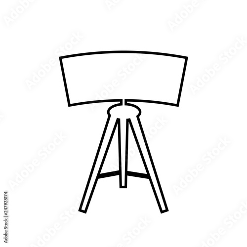 Table or floor lamp for living room, office, bed room isolated flat vector icon