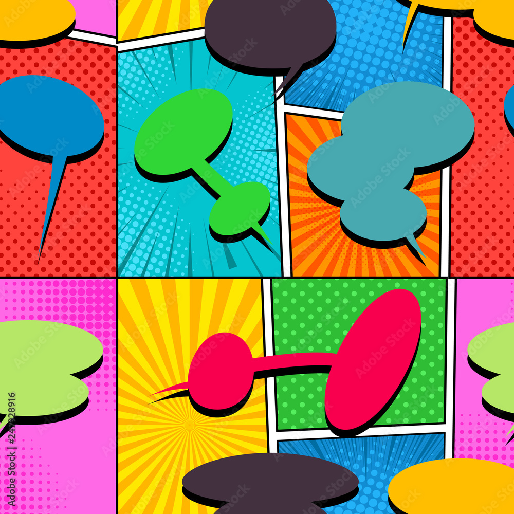 Comic bright seamless pattern Comic bright seamless pattern
