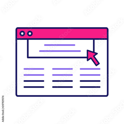 Internet marketing color icon
