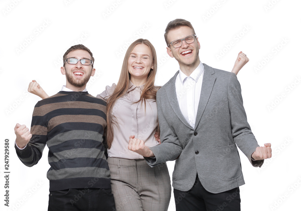 close up.a group of happy young people. close up.a group of happy young people.