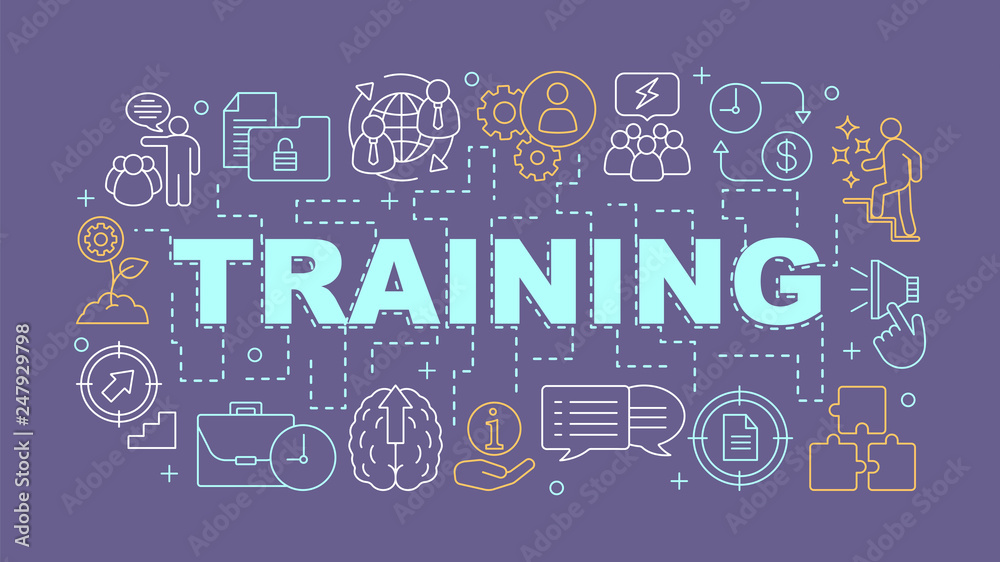 Obraz premium Interactive training word concepts banner
