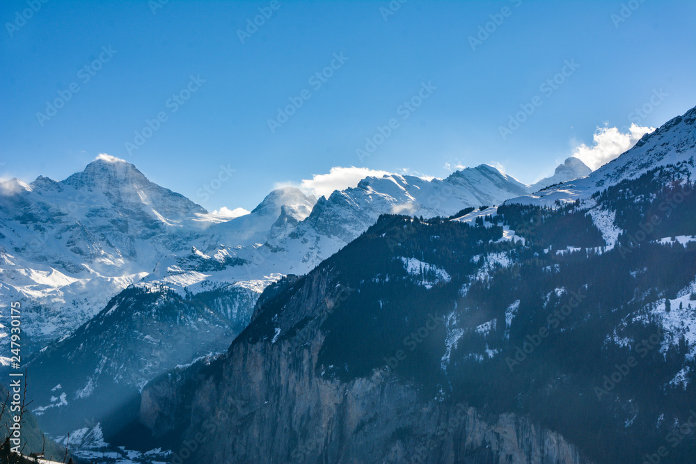 Berg Panorama im Winter Ski Snowbaord Urlaub