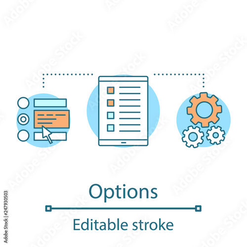 Options and settings concept icon