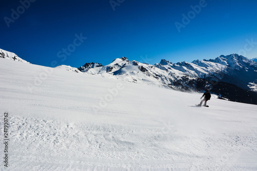 Berg Panorama im Winter Ski Snowbaord Urlaub photo