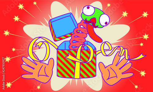 びっくり箱 Open