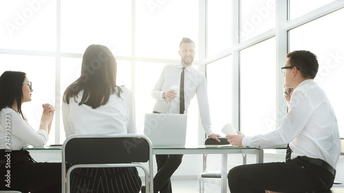 business team at the workplace in the office.