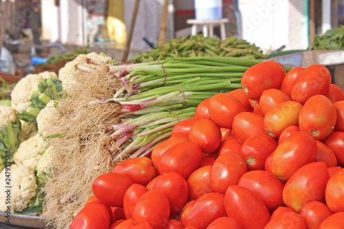 Various vegetables at vegetable market. India photo