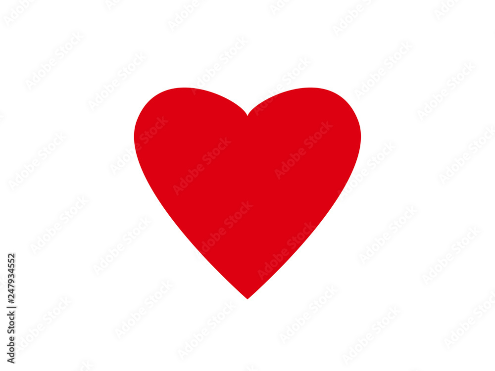 Red Heart isolated on white background