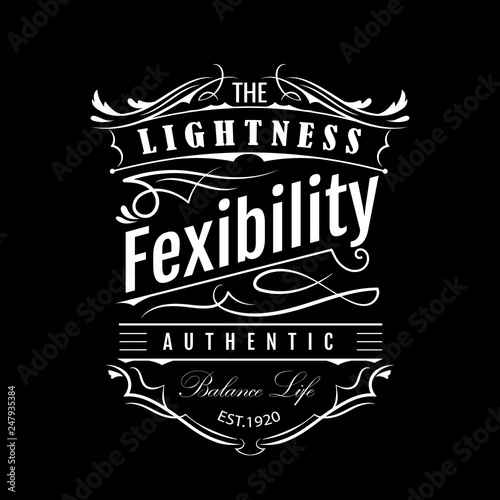 Vintage label hand drawn border typography blackboard vector