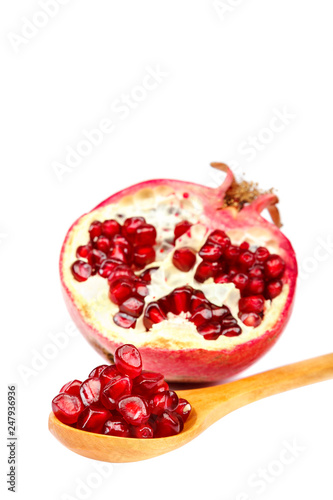 Pomegranate fruit isolated on a white background