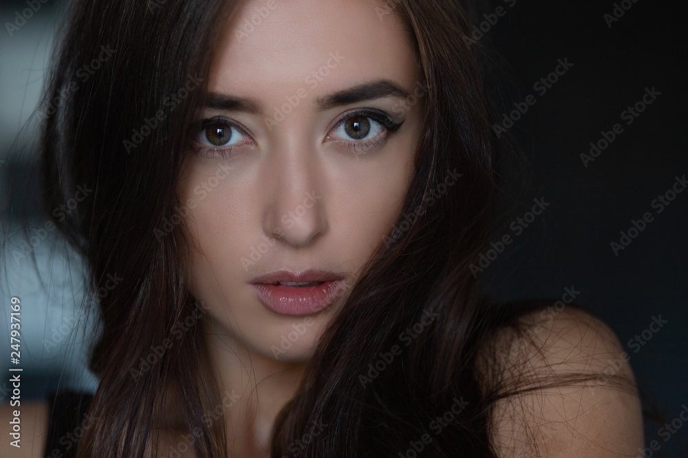 Portrait of a cute young woman. Portrait of a cute young woman.