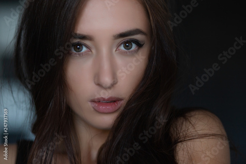 Portrait of a cute young woman.