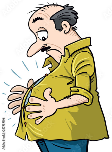 man with big stomach