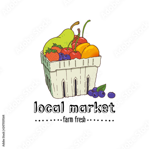 Carton box with Fresh fruit