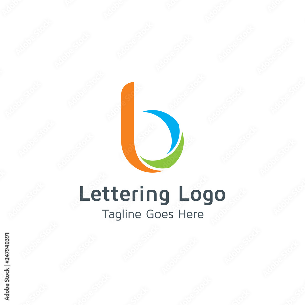 Lettering B Vector