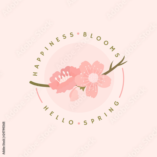 Cherry blossom background illustration