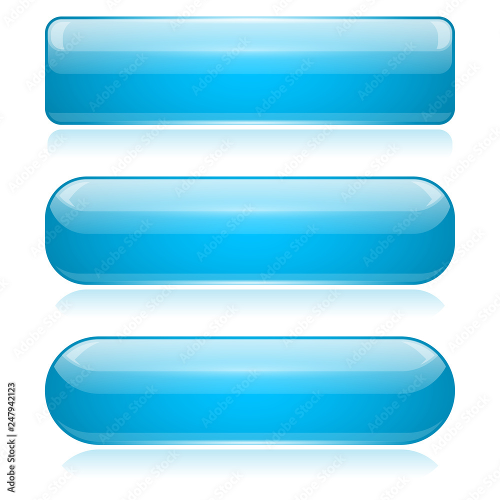 Blue 3d glass buttons Blue 3d glass buttons