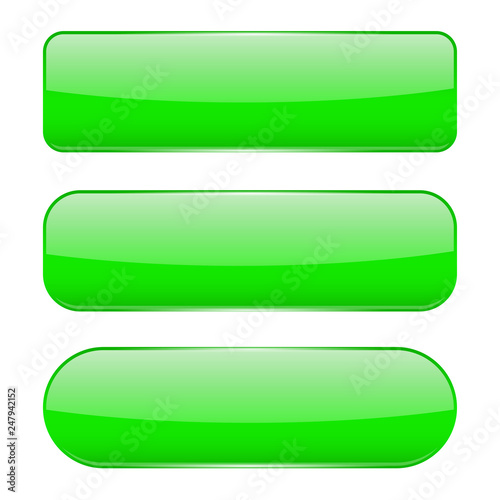 Green 3d glass buttons