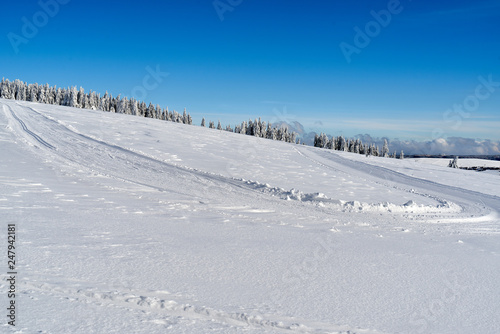 Winterlandschaft im Erzgebirge rund um Oberwiesenthal und den Fichtelberg