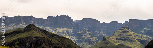 A panoramic of the drakensberg mountain range
