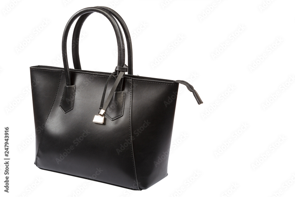 Naklejka premium Fashionable women's handbag on a white background
