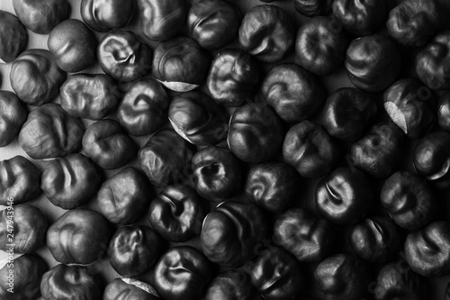 black chestnuts on the table	