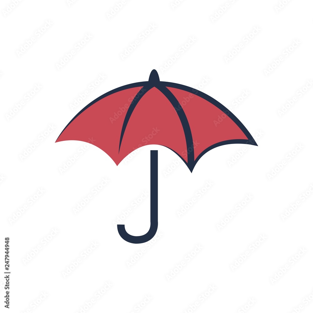 Simple umbrella vector Simple umbrella vector