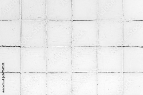 White tiles grunge textures background